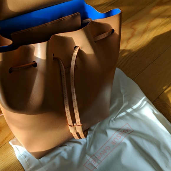 Mansur Gavriel Tanned Mini Backpack - Picture 2 of 7